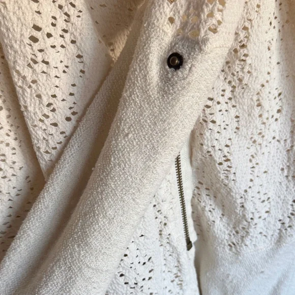 Free People Cream Knit Hooded Jacket - Picture 3 of 4